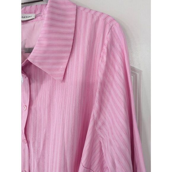 English Factory Striped Shirt Maxi Dress size 2X pink plus size NWTs Anthro - Picture 5 of 12